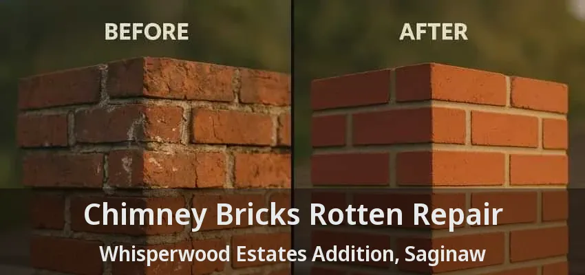 Chimney Bricks Rotten Repair Whisperwood Estates Addition, Saginaw - TX