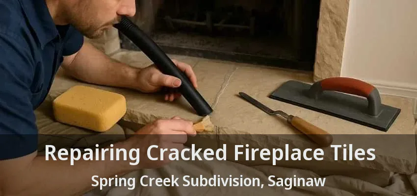 Repairing Cracked Fireplace Tiles Spring Creek Subdivision, Saginaw - TX